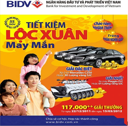 Gửi tiết kiệm tại BIDV nhận Lộc Xuân may mắn - 1 Gửi tiết kiệm tại BIDV nhận Lộc Xuân may mắn - 1
