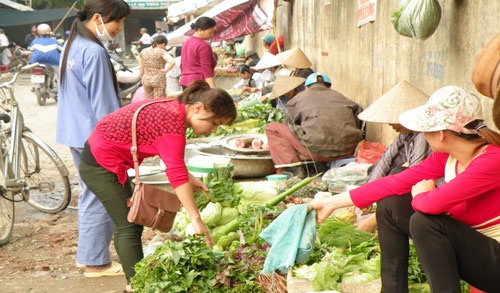 Rau xanh tăng giá “sốc”, hàng Trung Quốc dội chợ - 2 Thì lại là cơ hội để rau củ Trung Quốc tràn ngập các chợ.