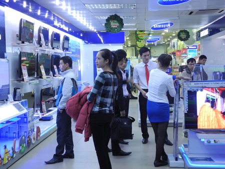Hàng điện máy sôi động mùa giảm giá cuối năm