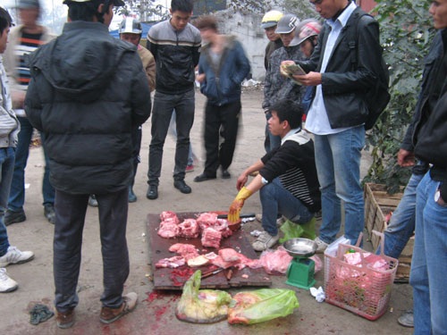 Xẻ thịt cá sấu bán trên vỉa hè - 6 Đắt hàng như tôm tươi