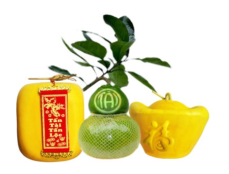 Bưởi hồ lô - Dưa hấu thỏi vàng: Món quà độc đáo Tết Quý Tỵ 2013