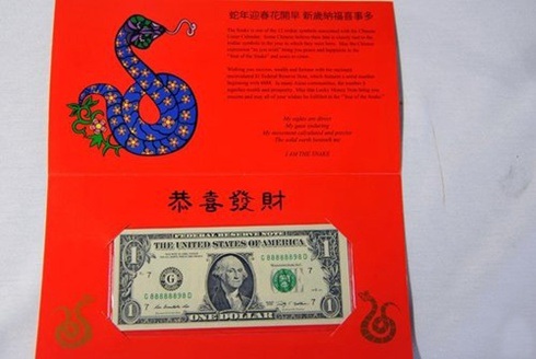 Tờ 1 USD may mắn cho năm 2013
