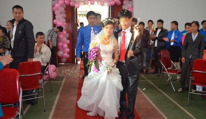 Dịch vụ cho thuê... chú rể - 1 Một đám cưới do Công ty Tuấn Việt thực hiện phần dịch vụ - Ảnh do công ty cung cấp