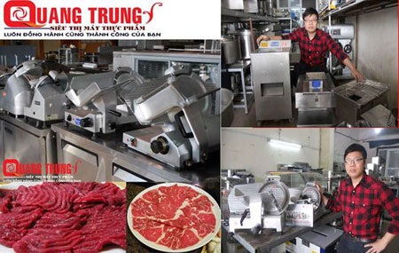 Máy thái thịt dùng cho nhà hàng và gia đình - 2 Anh Nguyễn Bảo Ngọc quản lý siêu thị Quang Trung