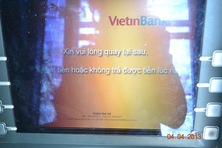Cây ATM thường xuyên bị “trục trặc” và hết tiền.