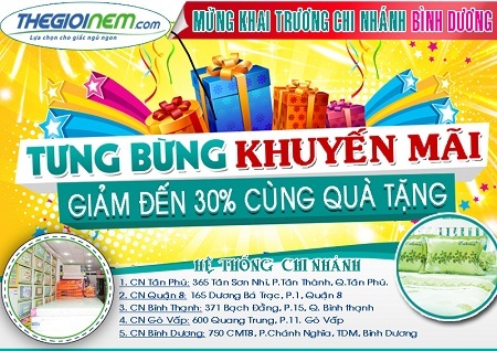 Thế giới nệm giảm giá đến 30% mừng khai trương chi nhánh mới - 2 Vào ngày 22/06/2013