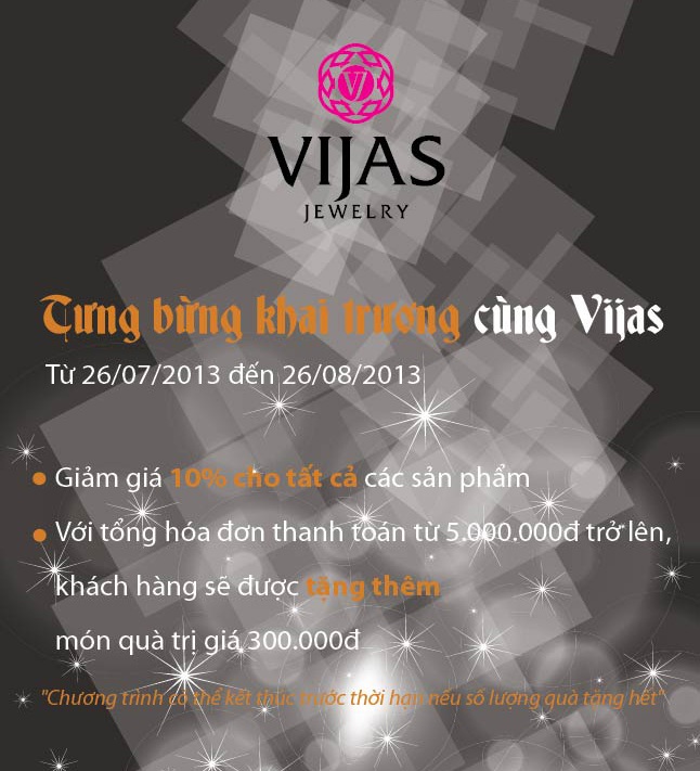 Tưng bừng khai trương - Rộn ràng ưu đãi cùng Vijas - 1 Tưng bừng khai trương - Rộn ràng ưu đãi cùng Vijas