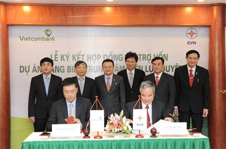 Tổng giám đốc Vietcombank Nghiêm Xuân Thành phát biểu tại lễ ký kết