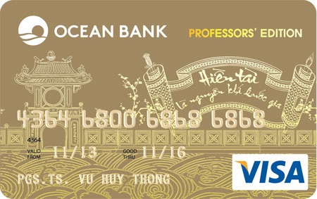 Thẻ tín dụng Visa OceanBank Professors’ Edition
