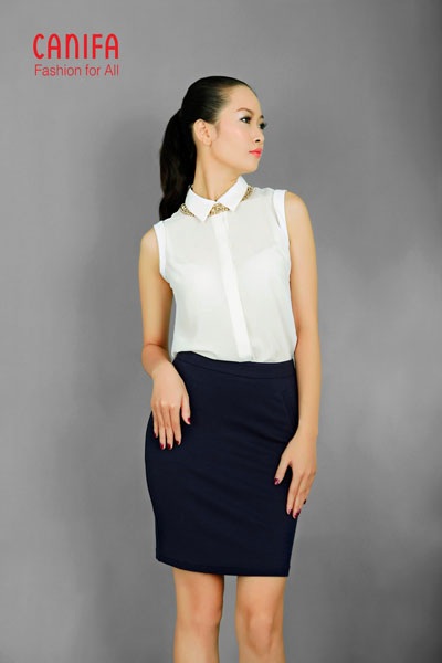 Nét quyến rũ trong bộ sưu tập mới của thời trang Canifa - 6 Áo sơ mi và chân váy công sở đem lại vẻ đẹp tự tin, năng động cho các bạn nữ