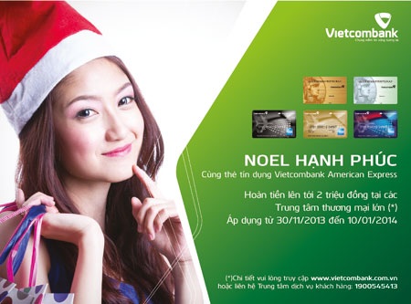 Hàng ngàn ưu đãi dành cho chủ thẻ Vietcombank trong dịp Giáng sinh và Năm mới 2014 - 1 Hàng ngàn ưu đãi dành cho chủ thẻ Vietcombank trong dịp Giáng sinh và Năm mới 2014