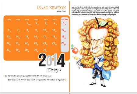 Ra mắt bộ lịch để bàn Những nhà kiến tạo doanh nghiệp vĩ đại - 2 Great Thinkers – Tháng 1/2014: Nhà bác học vĩ đại trong các nhà bác học vĩ đại