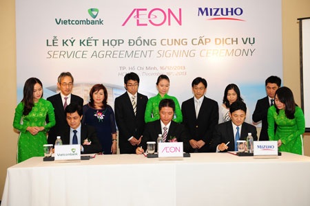 Ký kết Hợp đồng cung cấp dịch vụ giữa Vietcombank, Mizuho và Aeon Việt Nam - 1 Ký kết Hợp đồng cung cấp dịch vụ giữa Vietcombank, Mizuho và Aeon Việt Nam