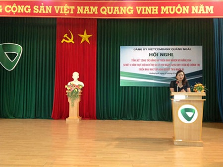 Đảng bộ Vietcombank Quảng Ngãi tổ chức Hội nghị quán triệt Nghị quyết Trung ương 8 (khóa XI)