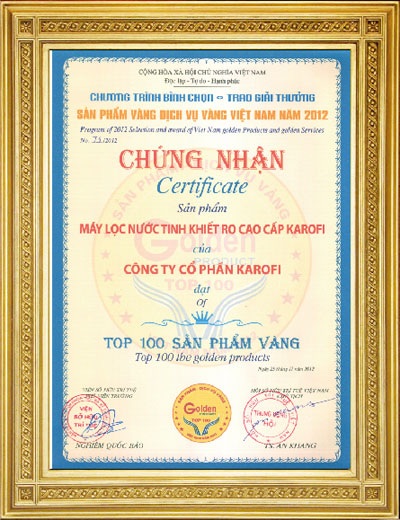 Karofi - Hành trình mang nước sạch đến với người Việt - 4 Hình ảnh các giải thưởng