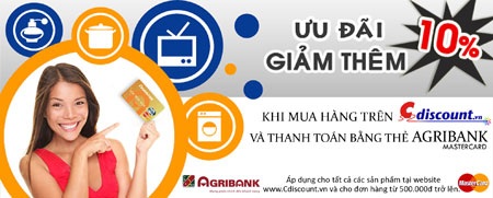 Mua hàng trực tuyến giá rẻ với thẻ Agribank MasterCard - 1 Mua hàng trực tuyến giá rẻ với thẻ Agribank MasterCard