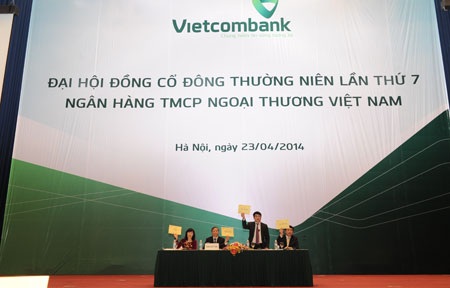 Vietcombank tổ chức thành công Đại hội cổ đông thường niên năm 2014 - 1 Vietcombank tổ chức thành công Đại hội cổ đông thường niên năm 2014