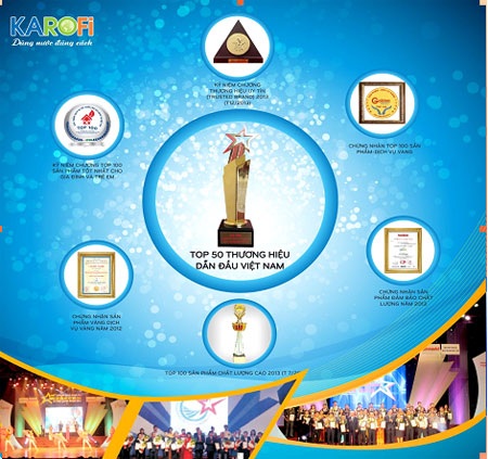 Karofi được bình chọn vào Top 50 thương hiệu dẫn đầu Việt Nam 2014