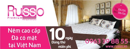 Thương hiệu nệm cao cấp Russo gây “sốc”! - 3 Thương hiệu nệm cao cấp Russo gây “sốc”!
