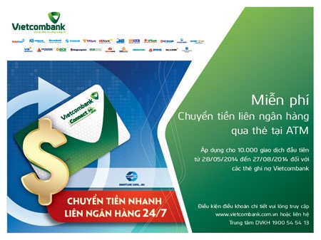 Vietcombank triển khai dịch vụ chuyển tiền nhanh liên ngân hàng 24/7 tại ATM - 1 Vietcombank triển khai dịch vụ chuyển tiền nhanh liên ngân hàng 24/7 tại ATM