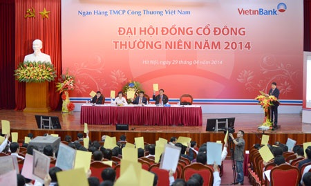 VietinBank tổ chức thành công Đại hội đồng Cổ đông thường niên năm 2014 - 1 VietinBank tổ chức thành công Đại hội đồng Cổ đông thường niên năm 2014