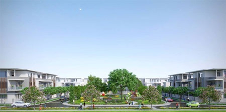 Phối cảnh khu vực công viên Hoàng Phú