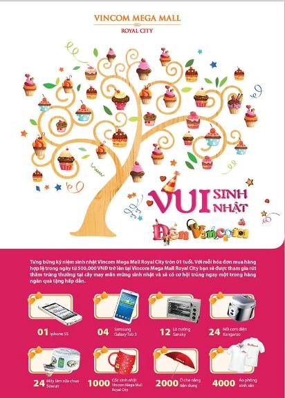 “Vui sinh nhật – Đến Vincom”