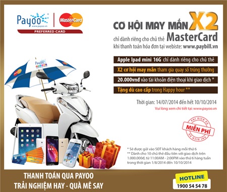 Cơn mưa quà tặng từ MasterCard và Payoo - 1 Cơn mưa quà tặng từ MasterCard và Payoo