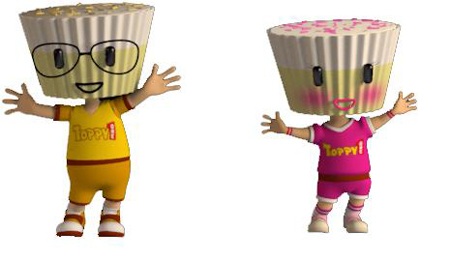 Bao bì mới của Toppy 1 cup cake nhân dứa và nhân bơ sữa.