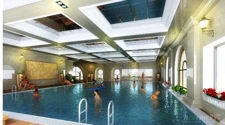 Bể bơi bốn mùa nâng cao sức khỏe cho cư dân