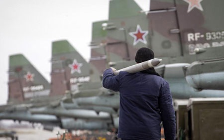 Nga- NATO “răn đe nhau” bằng các cuộc diễn tập quân sự lớn - 1 Máy bay chiến đấu Su-25 của Nga trong một cuộc diễn tập tại khu vực Stavropol, Nga