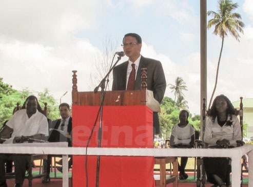 Việt Nam được chọn đại diện cho Cộng đồng Pháp ngữ tại Mozambique - 1 Đại sứ Nguyễn Văn Trung phát biểu khai mạc (Ảnh: Minh Đức/Vietnam+)