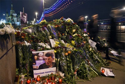 Thông tin mới về vụ sát hại chính trị gia Boris Nemtsov - 1 Hiện trường nơi ông B. Nemtsov bị sát hại