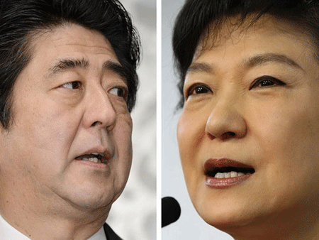 Trung Quốc không được phá luật quốc tế - 2 Thủ tướng Nhật Bản Shinzo Abe và Tổng thống Hàn Quốc Park Geun Hye