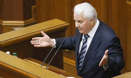 Hai cựu tổng thống Ukraine đề nghị không đàm phán với miền Đông - 1 Cựu Tổng thống Ukraine Leonid Kravchuk. (Nguồn: EPA)