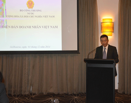 Kết nối doanh nhân Việt Nam tại Australia với đất nước - 1 Ông Hoàng Minh Sơn phát biểu tại Diễn đàn