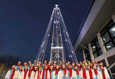  Cây giáng sinh của Hàn Quốc gần khu vực biên giới