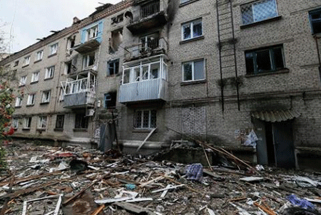 Vì sao kết cấu bốn bên ở Ukraine thay đổi? - 1 Cảnh tan hoang tại Donetsk