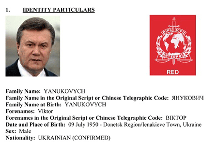 Vinh quang và cay đắng của Cựu Tổng thống Ukraina - 3 Lệnh truy nã đỏ của Interpol đối với cựu Tổng thống