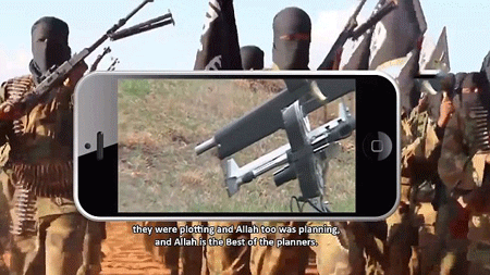 Al Qaeda sở hữu tài liệu mật do Edward Snowden tiết lộ - 1 Hướng dẫn về chương trình do thám của phương Tây bằng đồ họa trong video nhóm Al Qaeda đăng tải