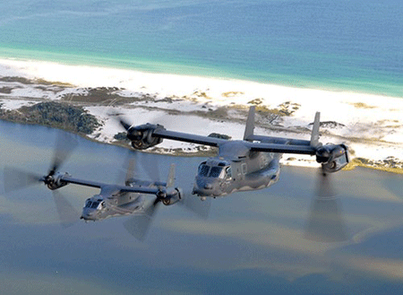 Trung Quốc thấy gì từ ngân sách quốc phòng Nhật Bản? - 1 Máy bay vận tải quân sự V-22 Osprey bảo vệ các hòn đảo ở miền nam Nhật Bản