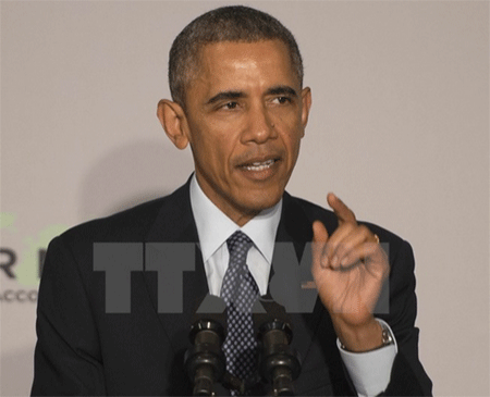 Tổng thống Obama dọa phủ quyết mọi dự luật liên quan tới Iran - 1 Tổng thống Mỹ Barack Obama (Nguồn: AFP/TTXVN)