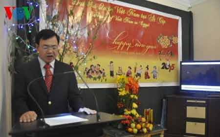 Cộng đồng người Việt ở Ai Cập đón tết cổ truyền - 1 Đại sứ Đào Thành Chung phát biểu chúc mừng năm mới