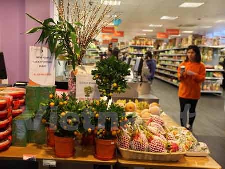 Người Việt tại London vui sắm Tết Nguyên đán Ất Mùi 2015 - 2 Siêu thị Longdan có đầy đủ mọi mặt hàng phục vụ Tết (Ảnh: Đỗ sinh/Vietnam+)