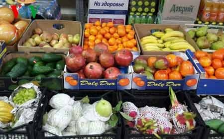 Náo nức không khí đón Tết của người Việt ở Odessa - 4 Khu bán hoa quả tươi của siêu thị “Hương Sen” phục vụ bà con mua sắm