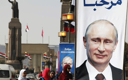Cú hích quan hệ Nga – Ai Cập - 1 Ai Cập chào đón Tổng thống Nga Putin