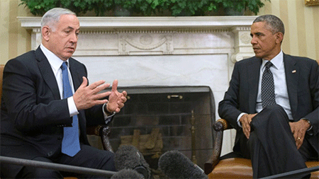 Tổng thống Obama và Thủ tướng Netanyahu trong một cuộc gặp tại Nhà Trắng năm 2014 (ảnh: AP)