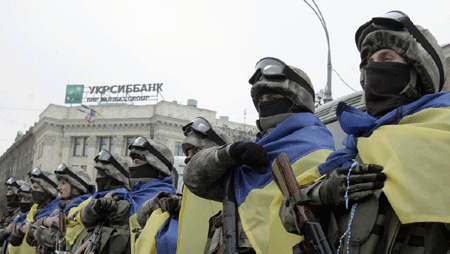 Mỹ tính đối đầu quân sự với Nga ở Ukraina? - 1 Một đơn vị đặc nhiệm của Ukraina