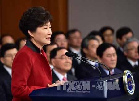 Tổng thống Park Geun-hye kêu gọi Nhật Bản cải thiện quan hệ với Hàn Quốc - 1 Tổng thống Hàn Quốc Park Geun-Hye (Ảnh: AFP/TTXVN)