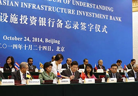 Lễ ký bản ghi nhớ thành lập AIIB